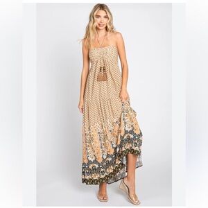 Pinkblush Beige Maxi Dress (Bump Friendly)